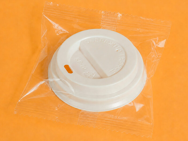 Кришка біла запакована Optipak Deckel für Pappbecher in Einzelverpackung D 69–91 mm Großhandel 5